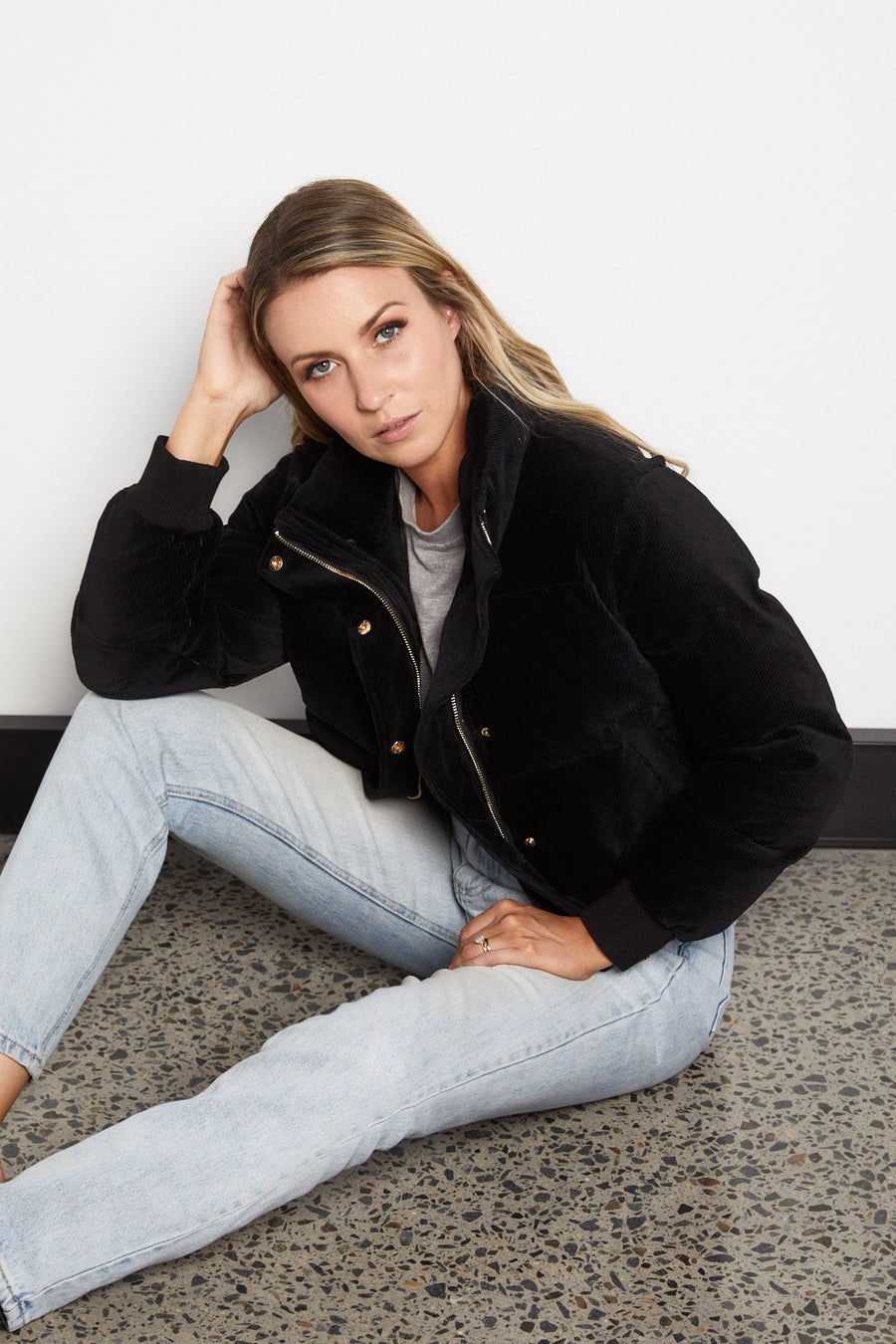 Khloe Corduroy Puffer Jacket- Final Sale